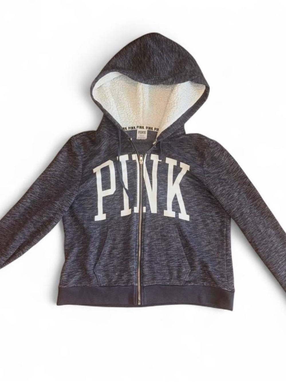 PINK Victoria’s Secret Sherpa-Lined Zip Up Hoodie 🖤